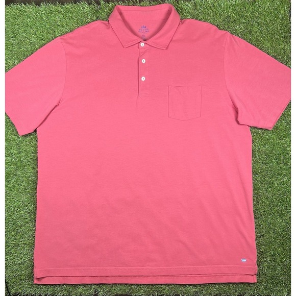 Peter Millar Men's Seaside Wash Polo Shirt, XXL, Pink and Blue Striped - Picture 1 of 9